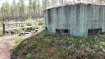 De enige bunker die we zagen die echt boven het maaiveld uitstak.
