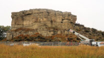 Pompeys Pillar, bekend van de Indianen én Lewis en Clark.