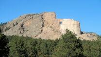Het hoofd van Crazy Horse, stamhoofd.