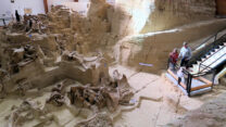 Het diepste punt van de opgravingen, 150.000 jaar oud.