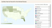 De staten waarin we geocaches hebben gevonden! Er komen nog meer bij...