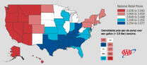 Benzineprijzen per deelstaat.